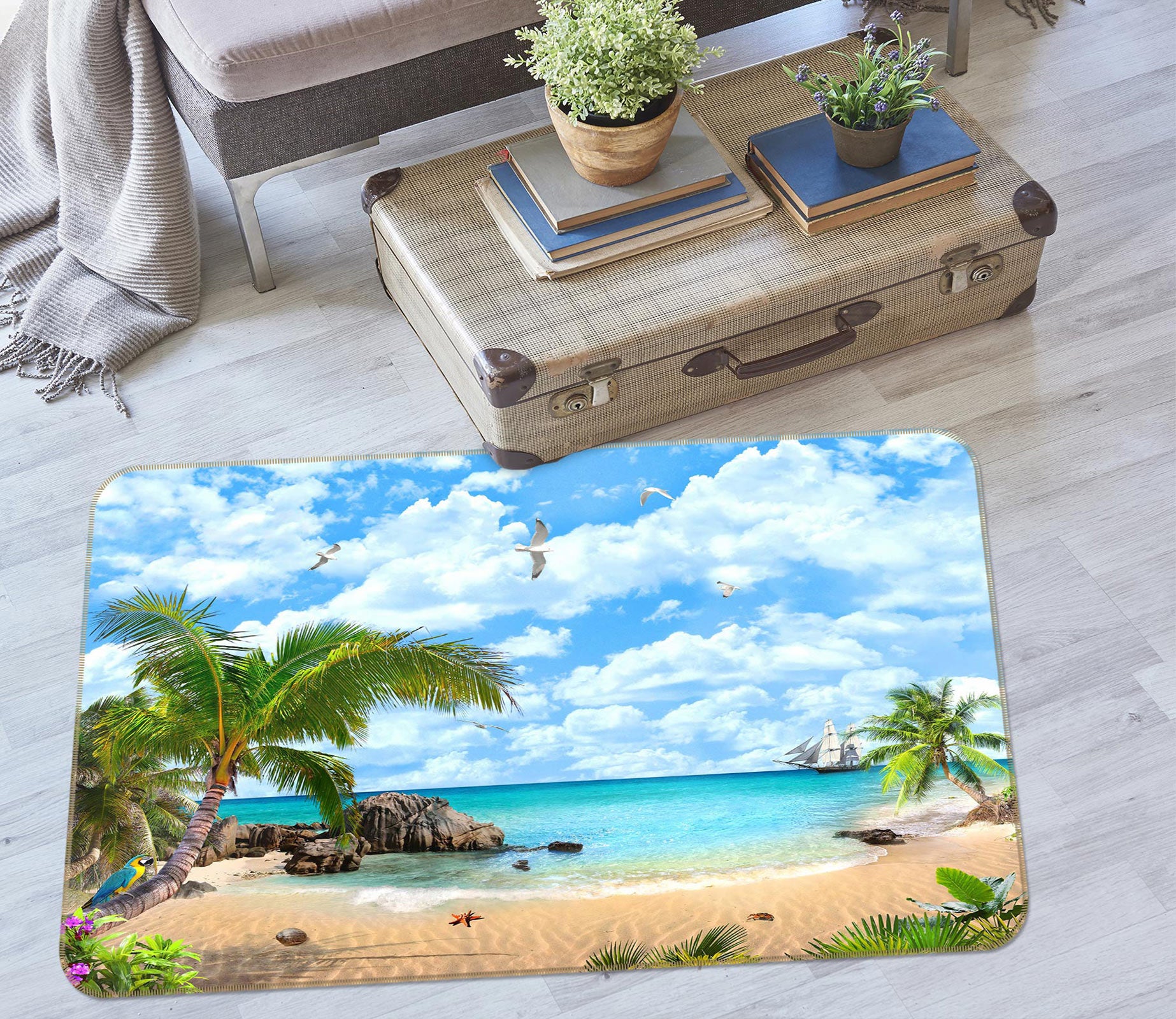 3D Seaside 76221 Non Slip Rug Mat