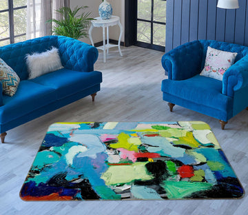 3D Blue Graffiti 1048 Allan P. Friedlander Rug Non Slip Rug Mat Mat AJ Creativity Home 