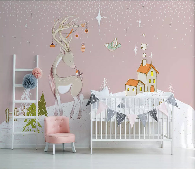 3D Fawn House 1775 Wall Murals Wallpaper AJ Wallpaper 2 