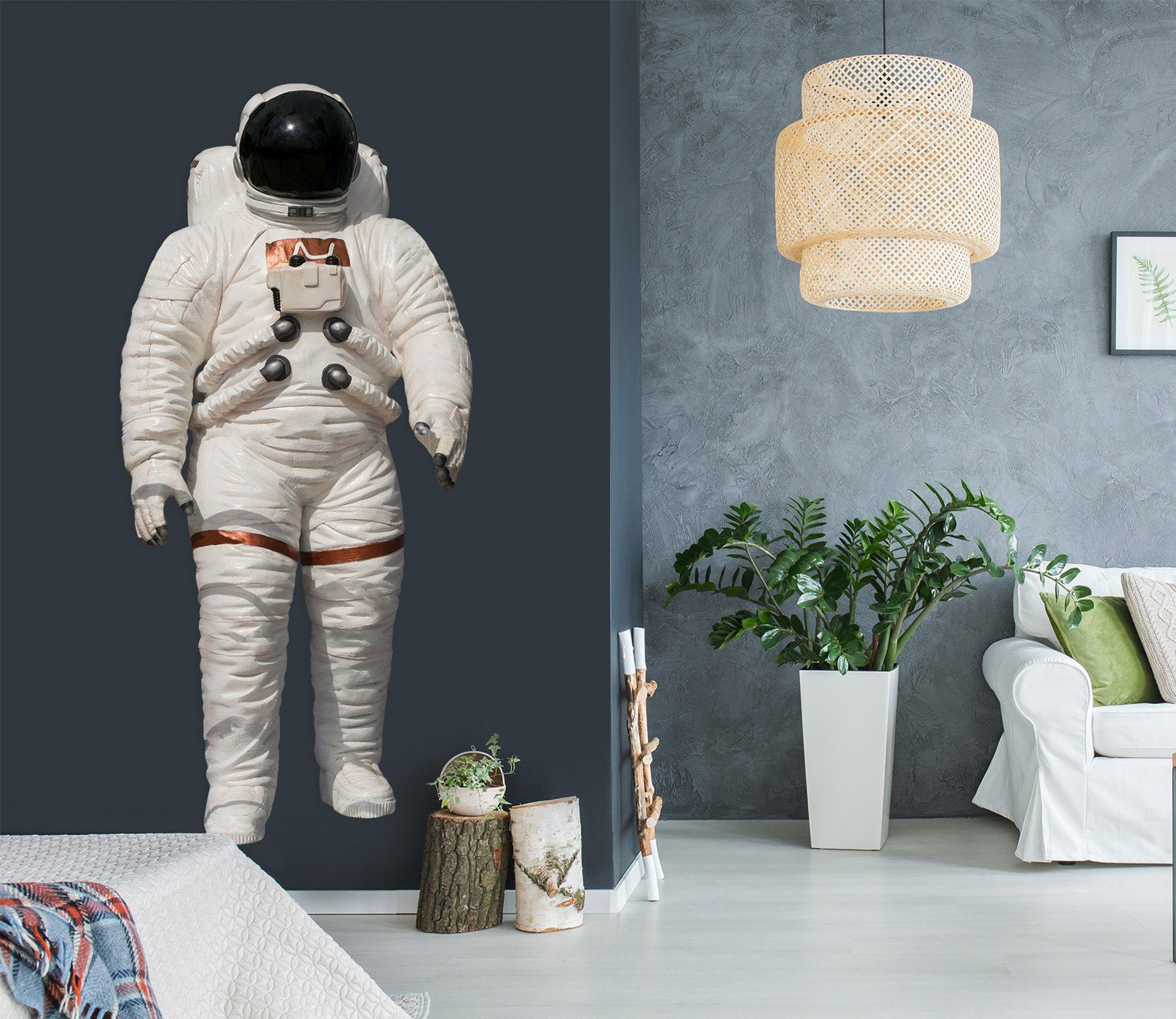 3D Astronaut 0233 Wall Stickers Wallpaper AJ Wallpaper 