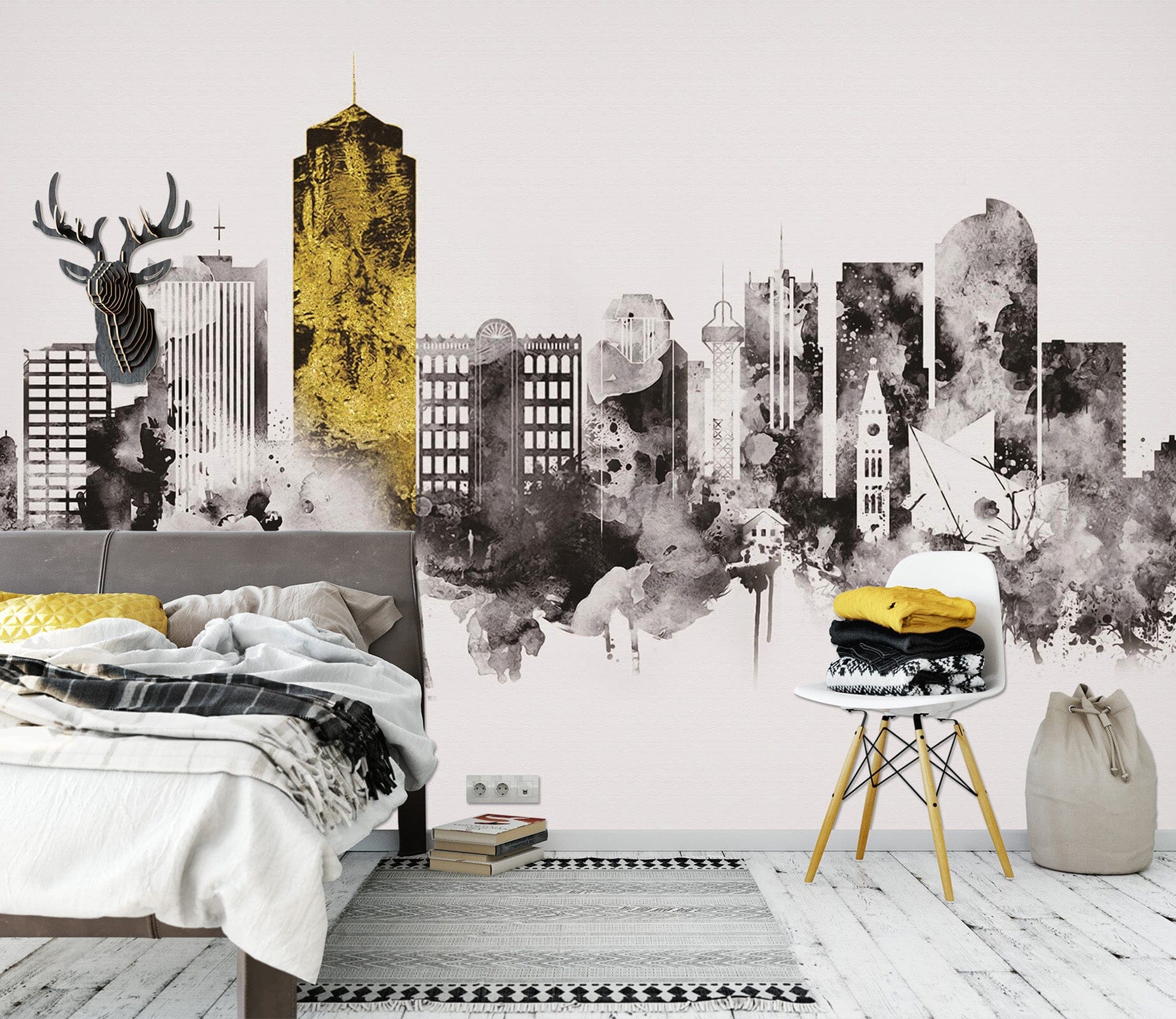 3D Foggy City 1608 Wall Murals Wallpaper AJ Wallpaper 2 