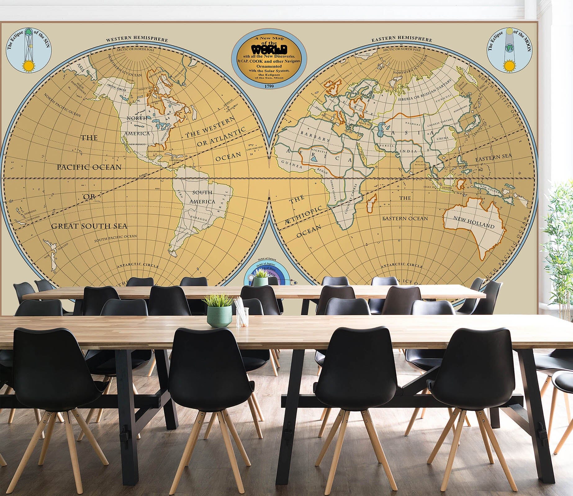 3D Yellow Circle 2058 World Map Wall Murals Wallpaper AJ Wallpaper 2 