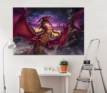 3D Red Dragon 5096 Tom Wood Wall Sticker