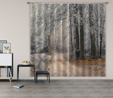 3D Forest Path 6393 Assaf Frank Curtain Curtains Drapes