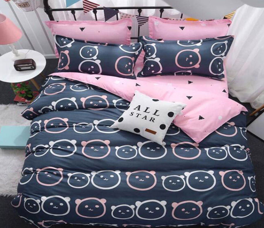 3D Cartoon Bear Head 7060 Bed Pillowcases Quilt