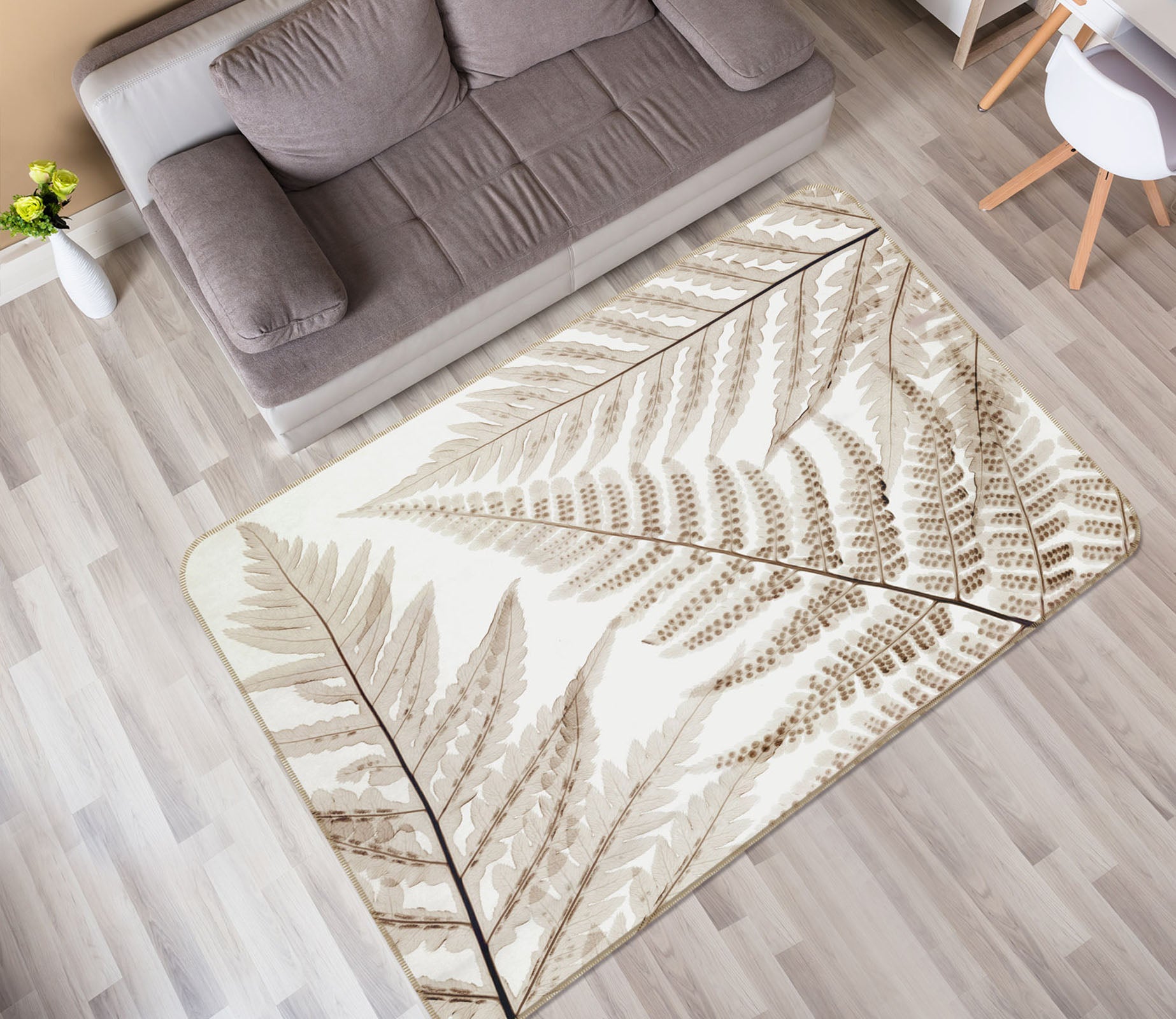 3D Leaves 32061 Non Slip Rug Mat