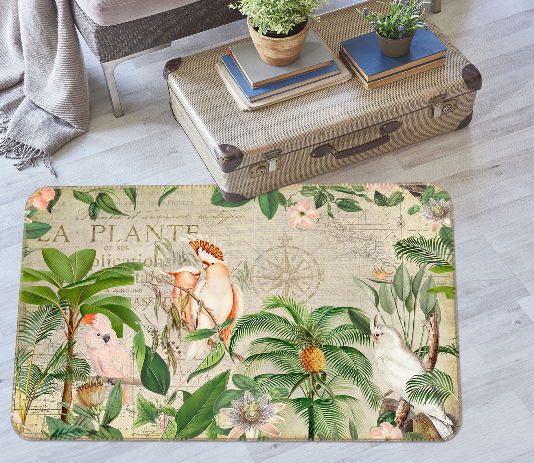 3D Parrot Friend 1044 Andrea haase Rug Non Slip Rug Mat Mat AJ Creativity Home 