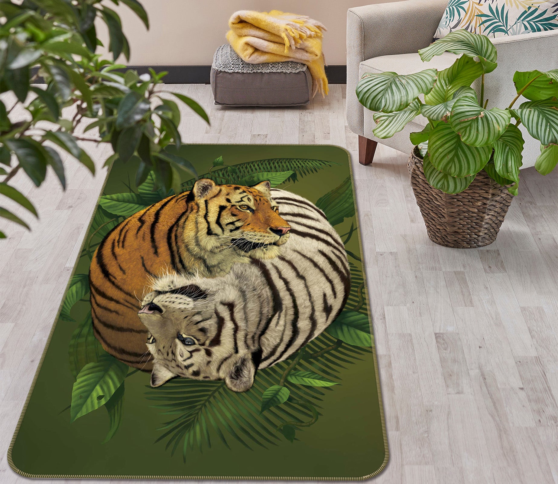 3D Tiger 84263 Vincent Hie Rug Non Slip Rug Mat
