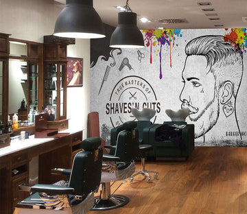 3D Beard Men 1441 Barber Shop Wall Murals Wallpaper AJ Wallpaper 2 