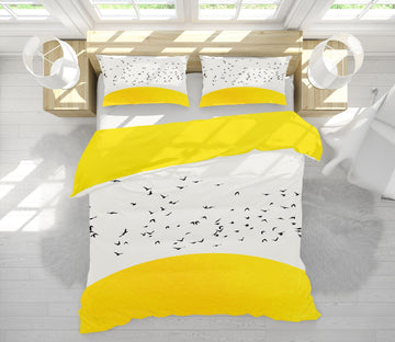 3D White Sky Bird 2018 Boris Draschoff Bedding Bed Pillowcases Quilt Quiet Covers AJ Creativity Home 