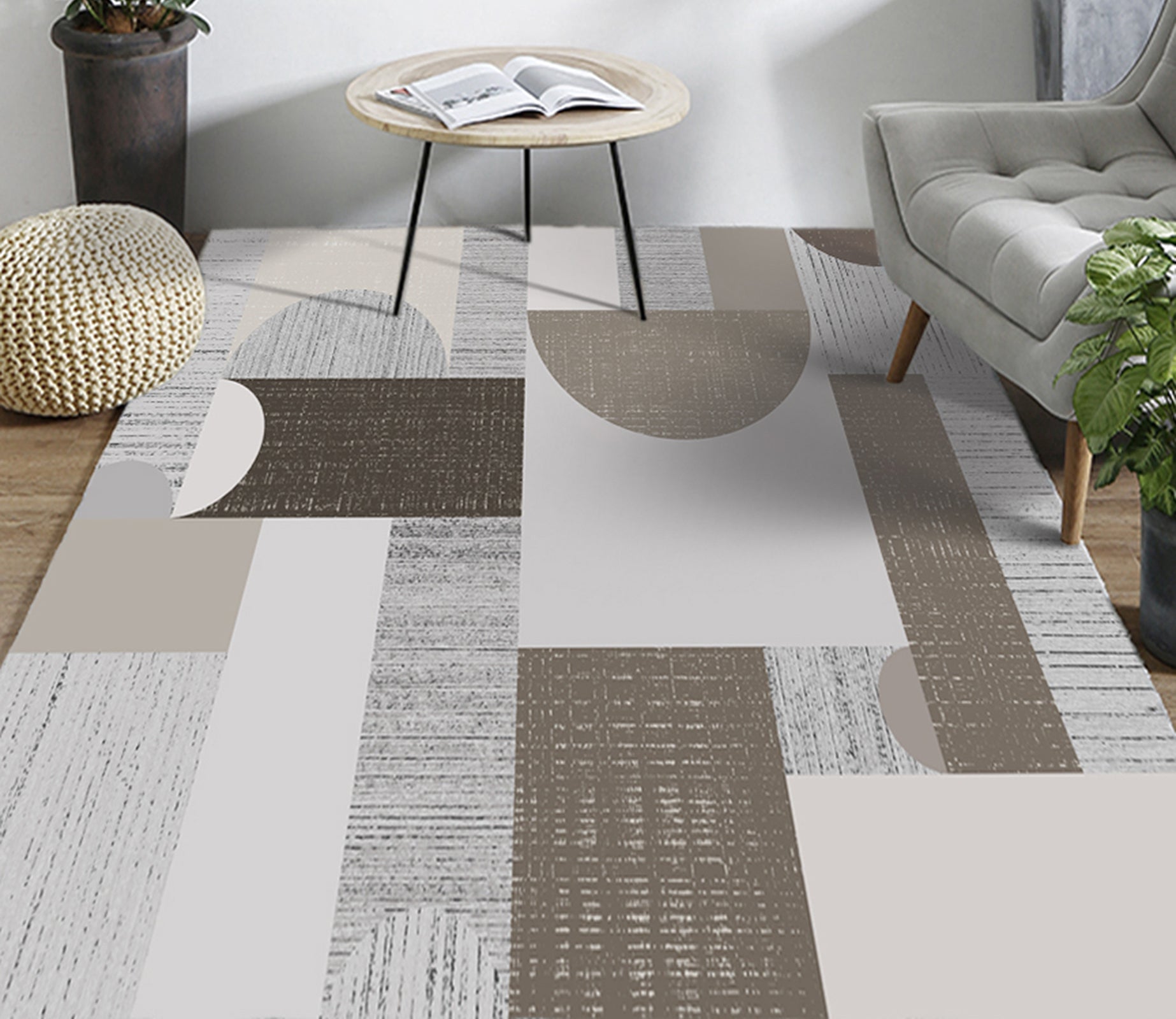 3D Light Geometric Pattern WG2841 Non Slip Rug Mat Mat AJ Creativity Home 