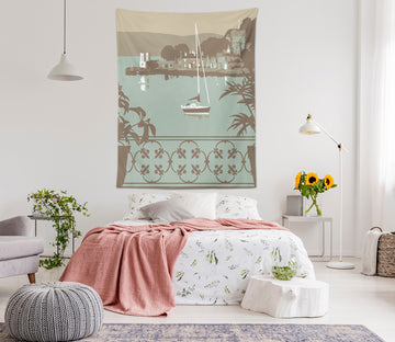 3D Balcony Sea 5371 Steve Read Tapestry Hanging Cloth Hang