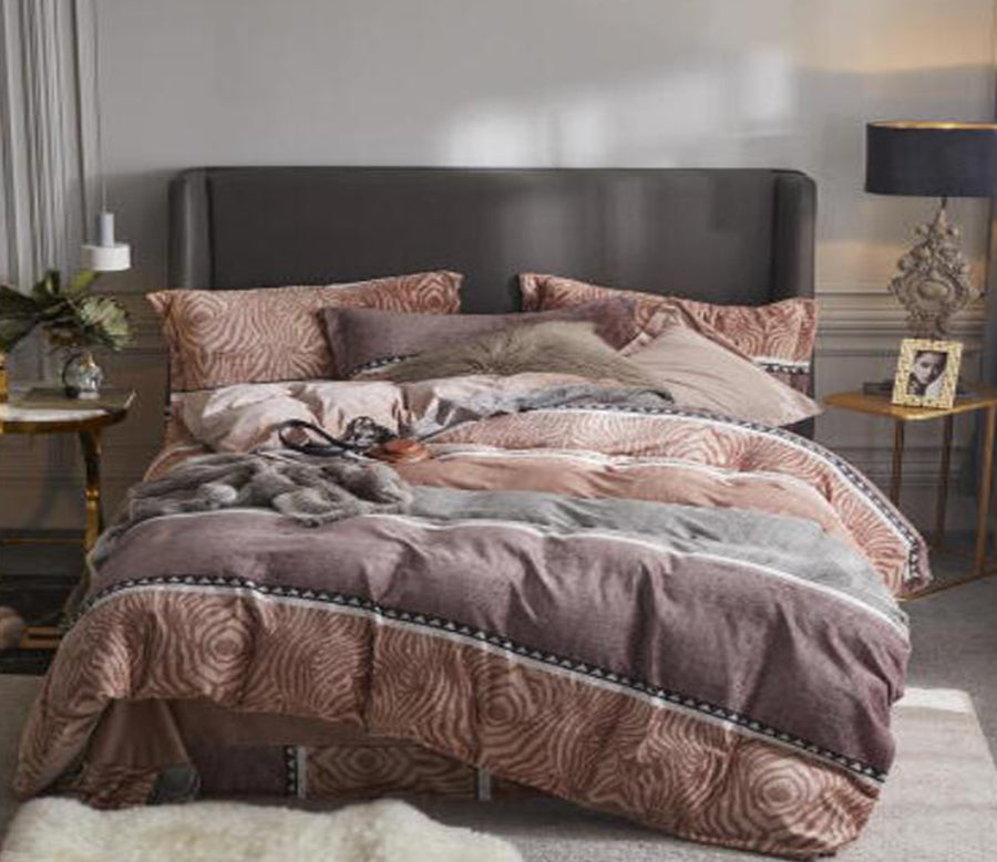 3D Dark Brown 20014 Bed Pillowcases Quilt