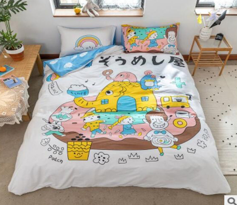 3D Cartoon Children's Playground 30047 Bed Pillowcases Quilt