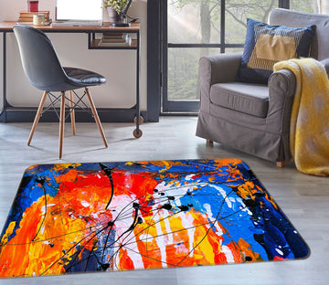 3D Multicolored Pattern 27103 Non Slip Rug Mat