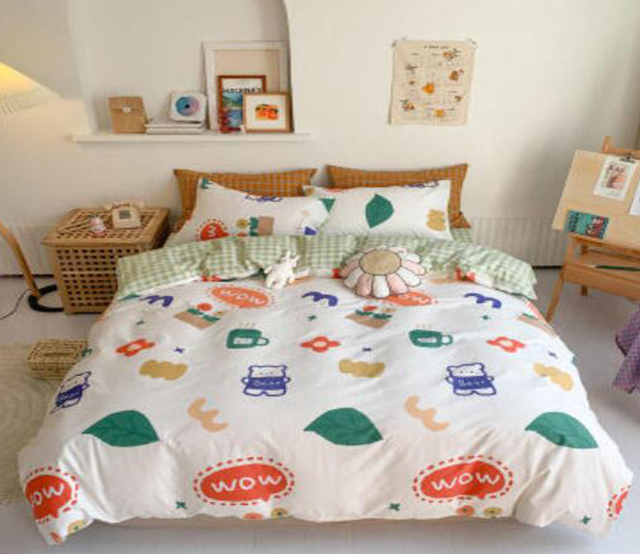 3D Cartoon Pattern 16095 Bed Pillowcases Quilt
