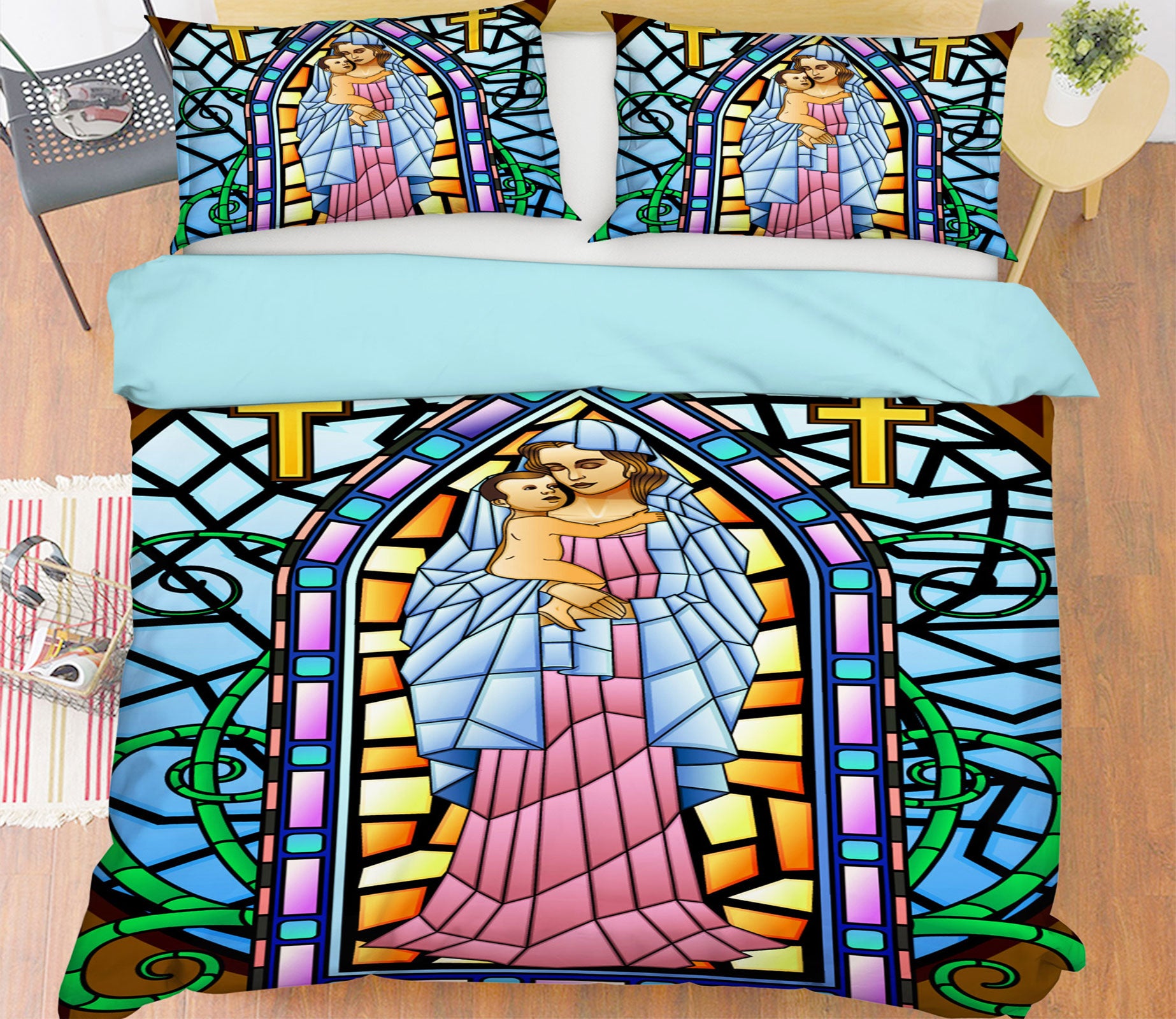 3D Colorful Lump Virgin 13170 Bed Pillowcases Quilt
