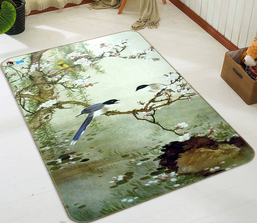 3D Branch Bird 66153 Non Slip Rug Mat