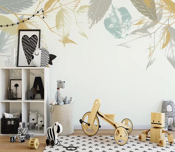 3D Colored Leaves 2000 Wall Murals Wallpaper AJ Wallpaper 2 