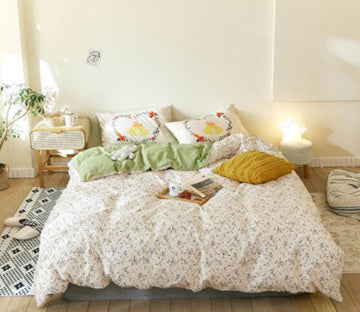 3D Light Colored Floral 50061 Bed Pillowcases Quilt