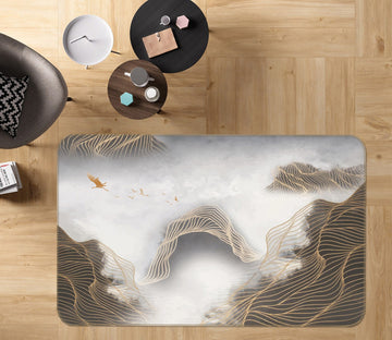 3D Wavy Lines 65150 Non Slip Rug Mat