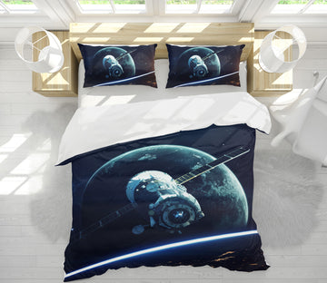3D Planetary Satellite 60105 Bed Pillowcases Quilt