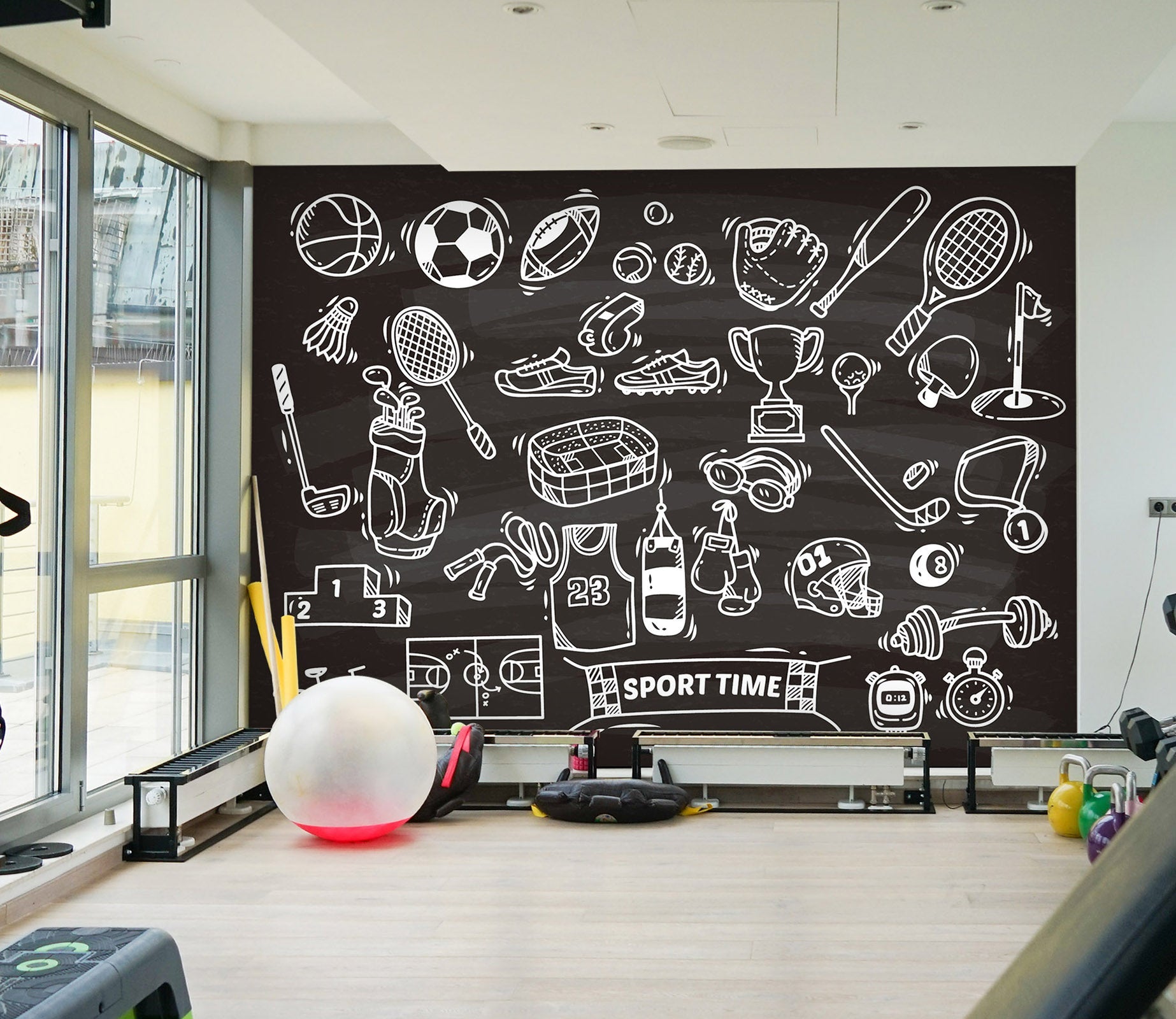 3D Sports Tool 072 Wall Murals Wallpaper AJ Wallpaper 2 