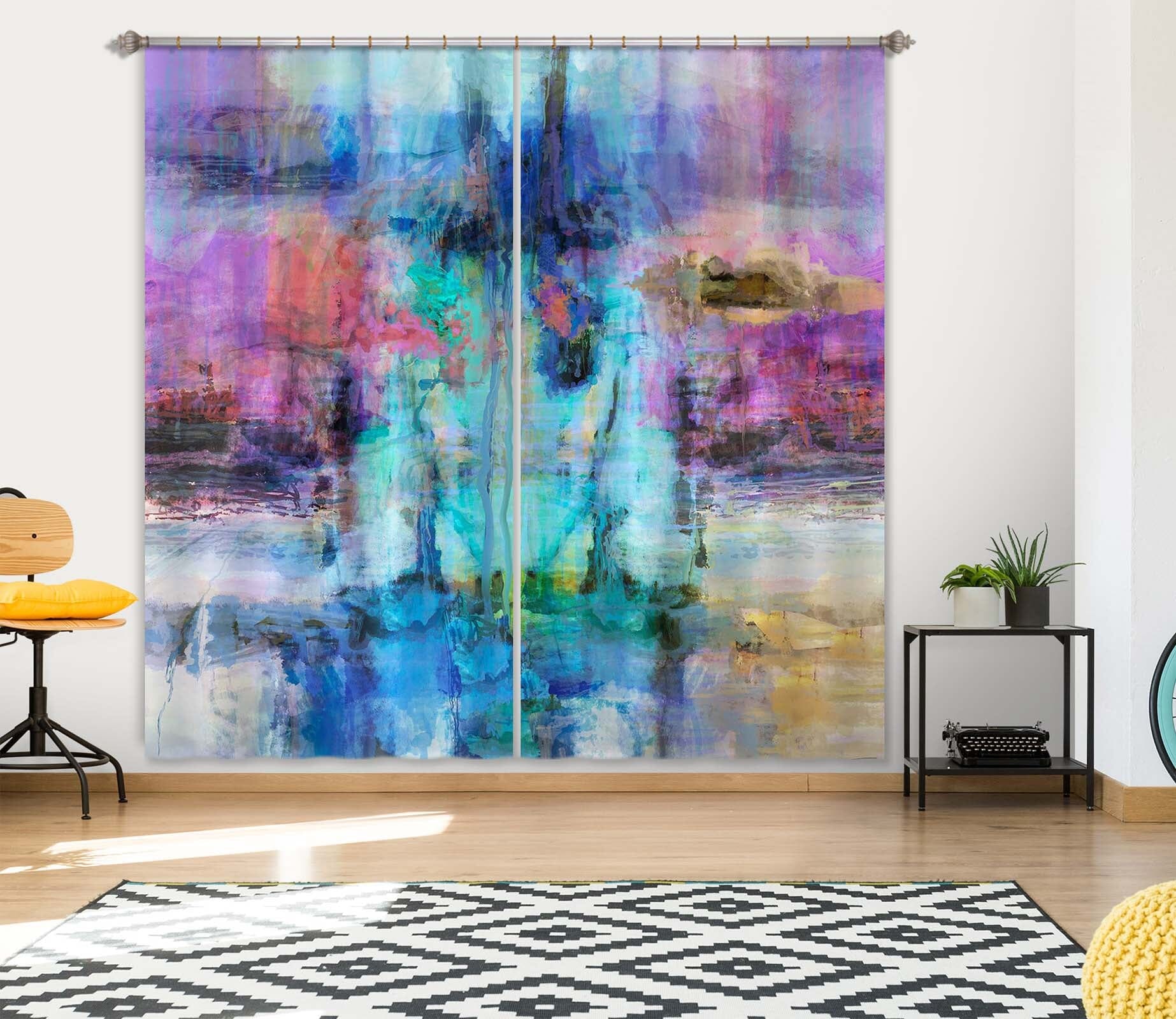 3D Blue Sea 224 Michael Tienhaara Curtain Curtains Drapes Curtains AJ Creativity Home 