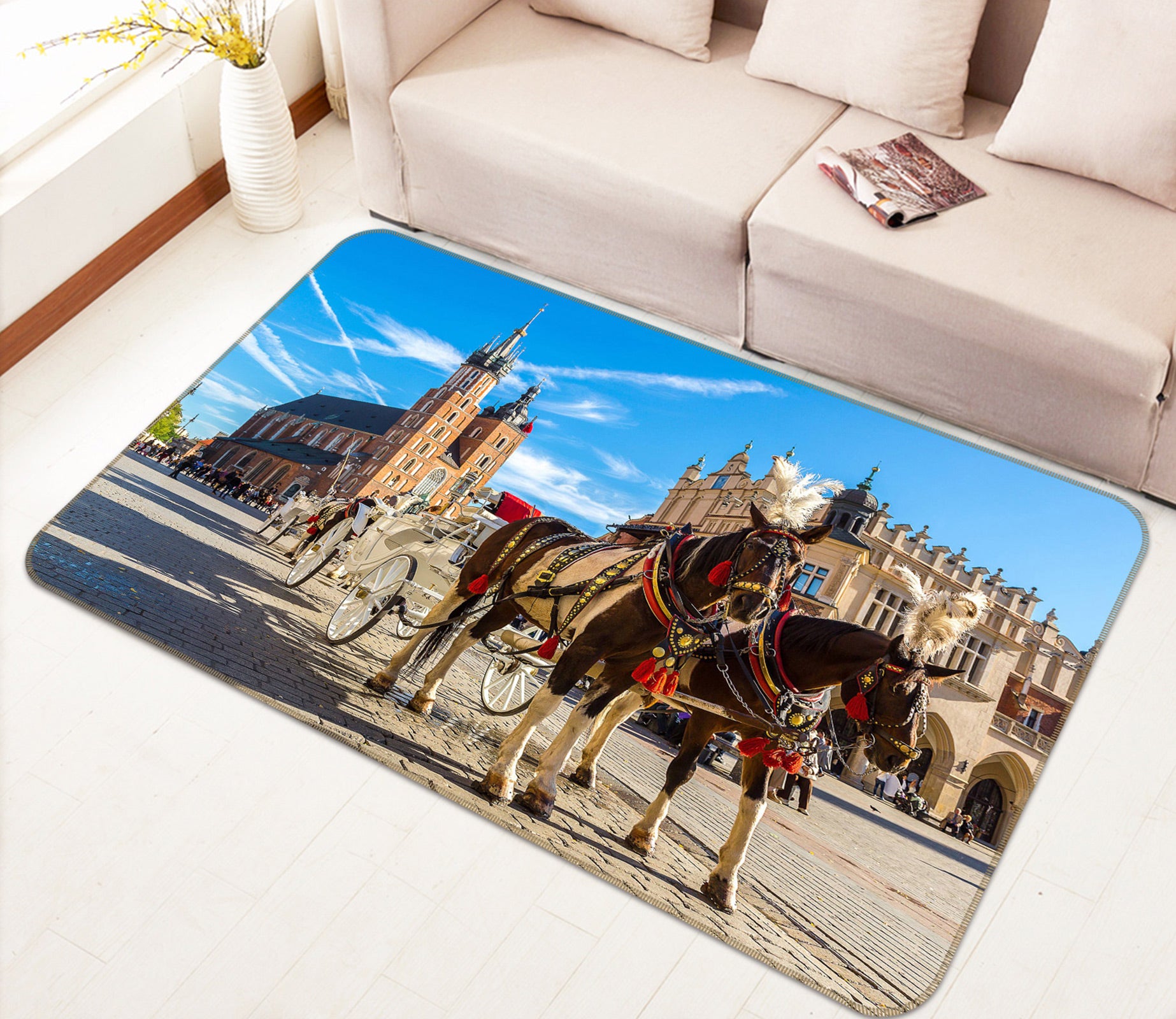 3D Building Horse 67201 Vehicle Non Slip Rug Mat