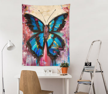3D Blue Butterfly 3707 Skromova Marina Tapestry Hanging Cloth Hang