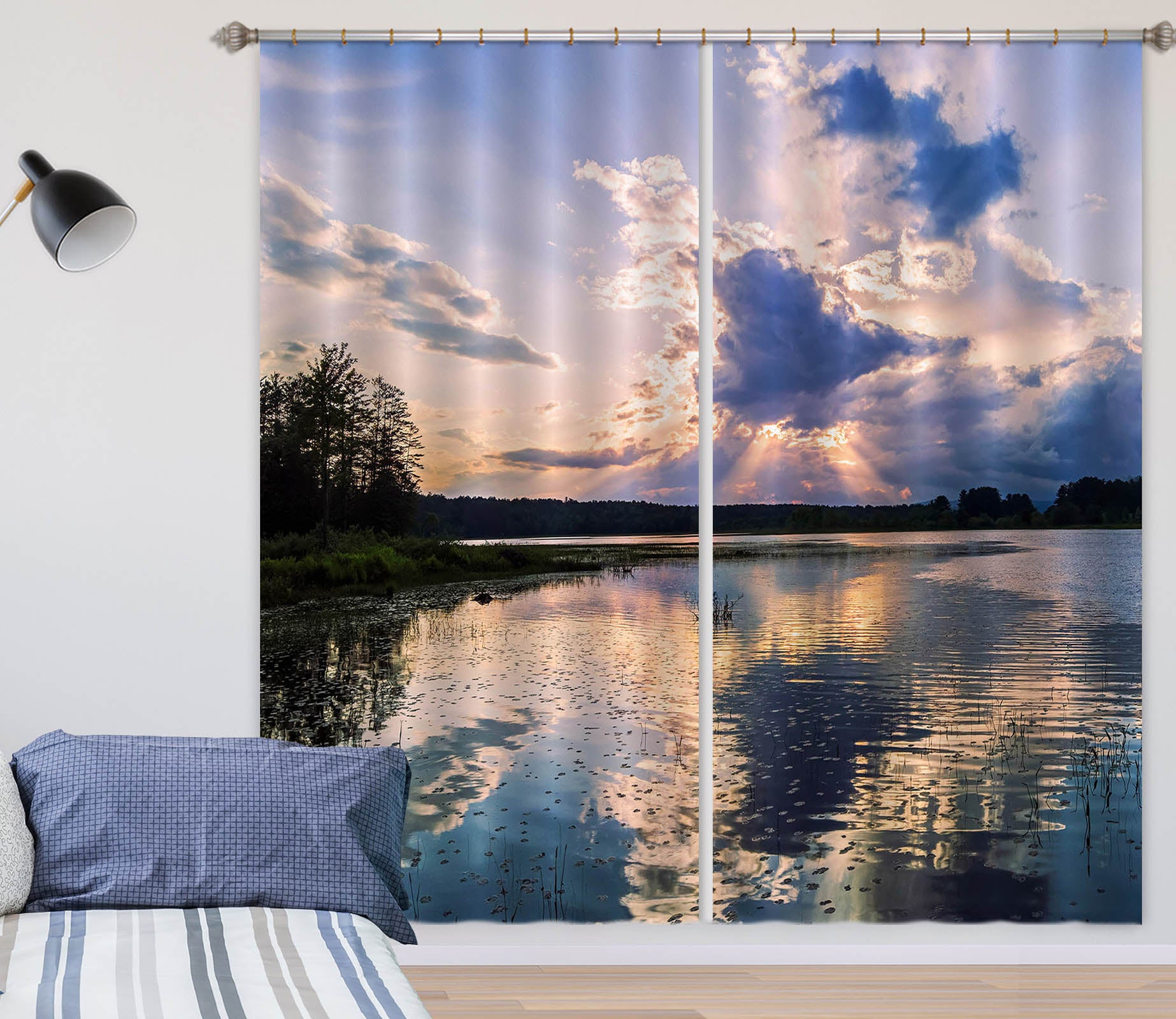3D Reflecting Sunset 86092 Jerry LoFaro Curtain Curtains Drapes