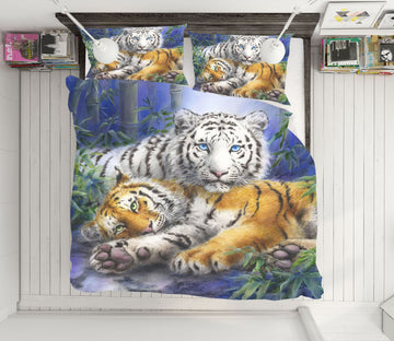 3D Bamboo Tiger 4215 Kayomi Harai Bedding Bed Pillowcases Quilt Cover Duvet Cover