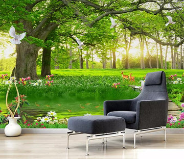 3D Forest Green 050 Wall Murals Wallpaper AJ Wallpaper 2 