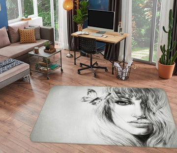 3D Butterfly Model 1006 Non Slip Rug Mat