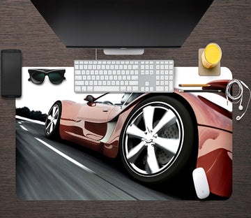 3D Red Car 17033 Desk Mat