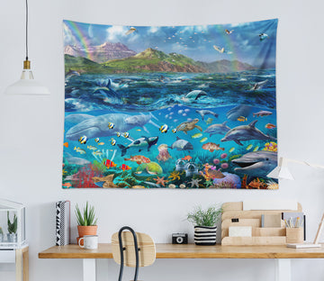 3D Underwater World 710 Adrian Chesterman Tapestry Hanging Cloth Hang