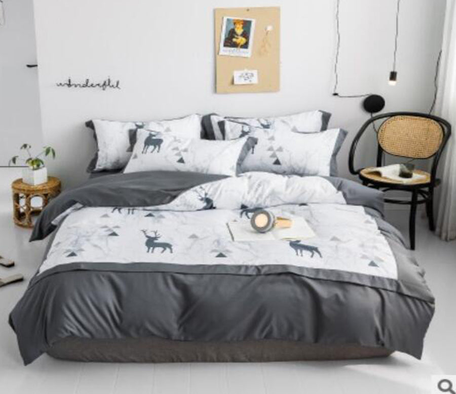 3D Grey Deer 40146 Bed Pillowcases Quilt