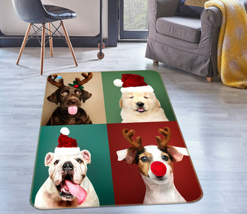 3D Dog 55123 Christmas Non Slip Rug Mat Xmas