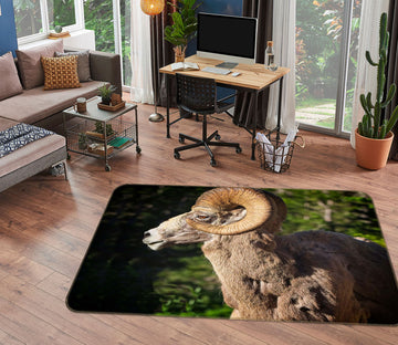 3D Bighorn Ram 84056 Kathy Barefield Rug Non Slip Rug Mat