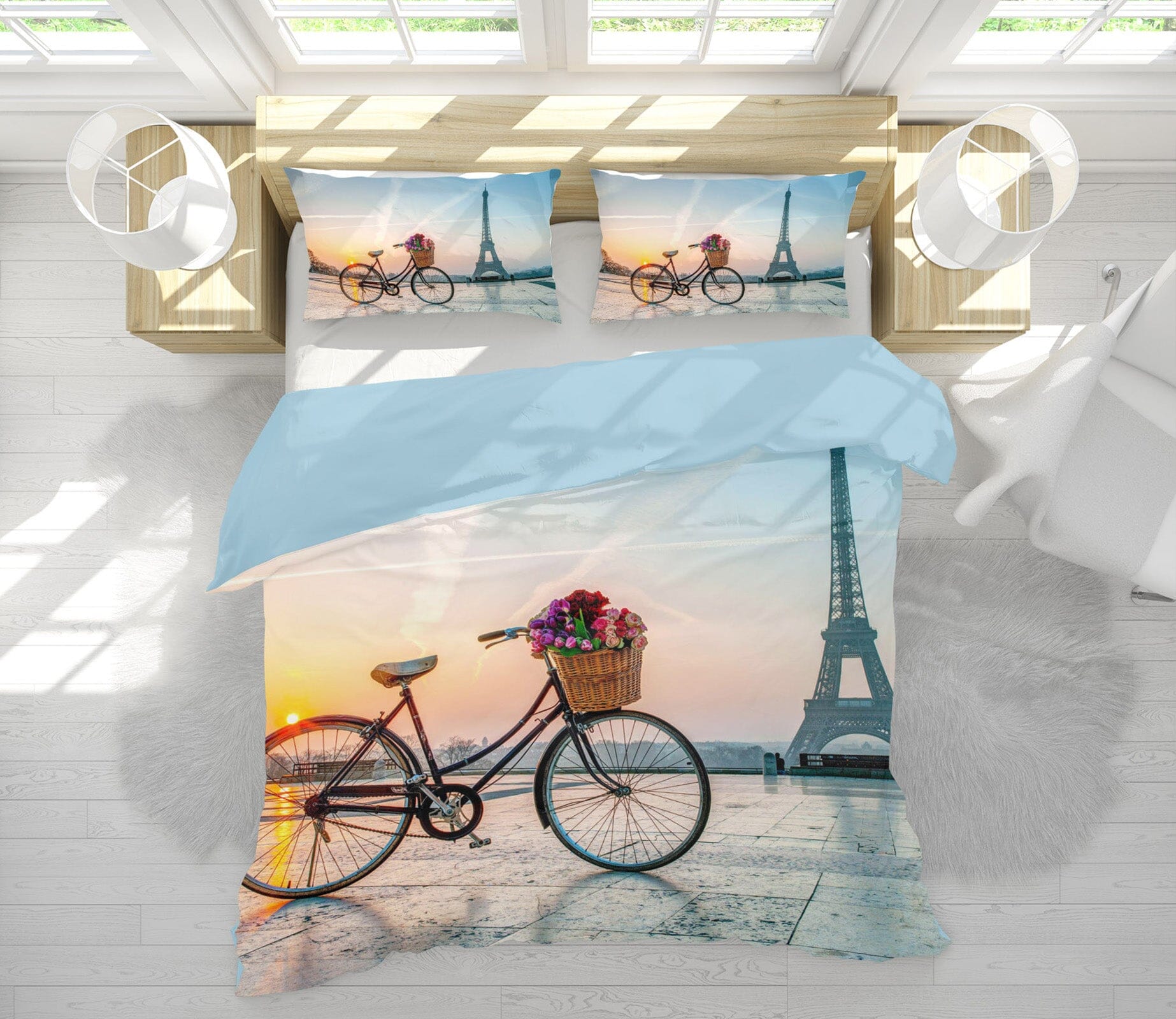 3D Eiffel Tower 2004 Assaf Frank Bedding Bed Pillowcases Quilt Quiet Covers AJ Creativity Home 