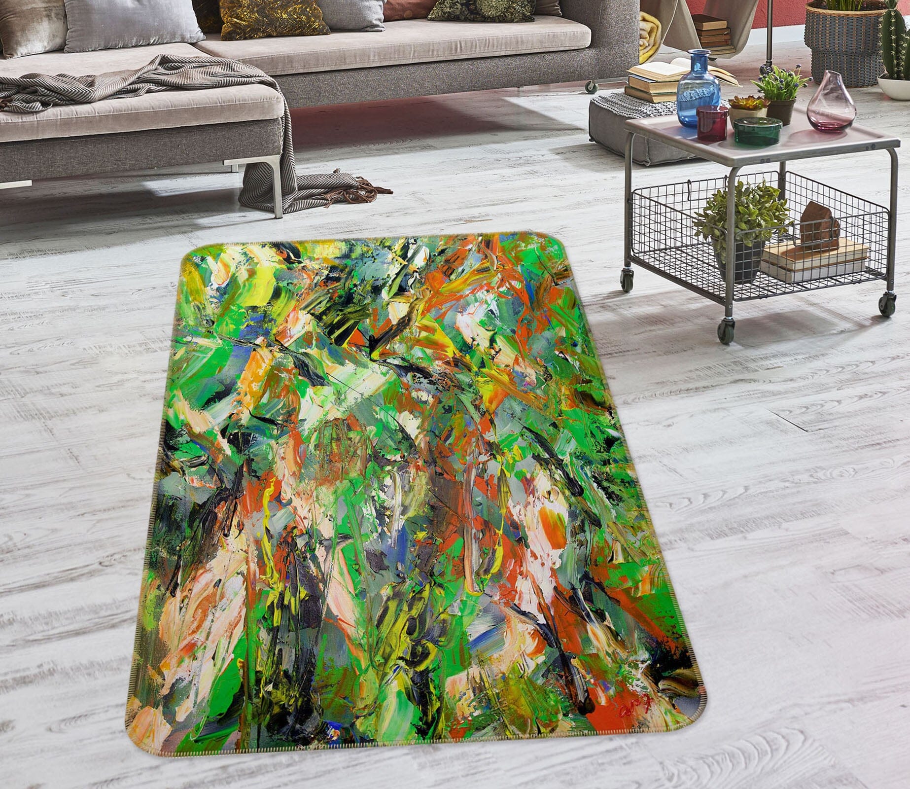 3D Summer Colors 3024 Allan P. Friedlander Rug Non Slip Rug Mat Mat AJ Creativity Home 
