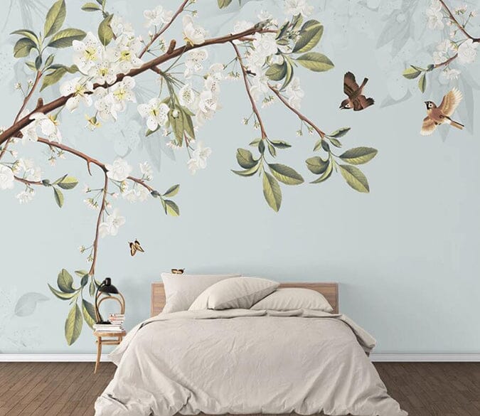 3D Pear Flower 2599 Wall Murals Wallpaper AJ Wallpaper 2 
