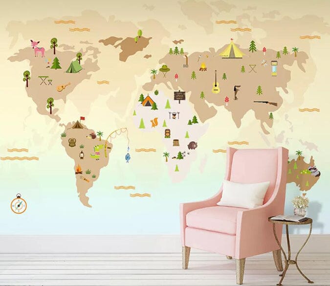 3D Forest Map 1431 Wall Murals Wallpaper AJ Wallpaper 2 