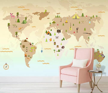 3D Forest Map 1431 Wall Murals Wallpaper AJ Wallpaper 2 
