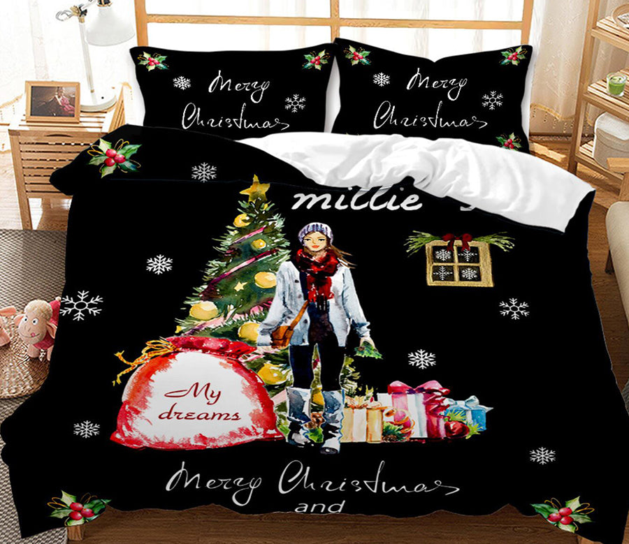 3D Christmas Tree Gift 45239 Christmas Quilt Duvet Cover Xmas Bed Pillowcases