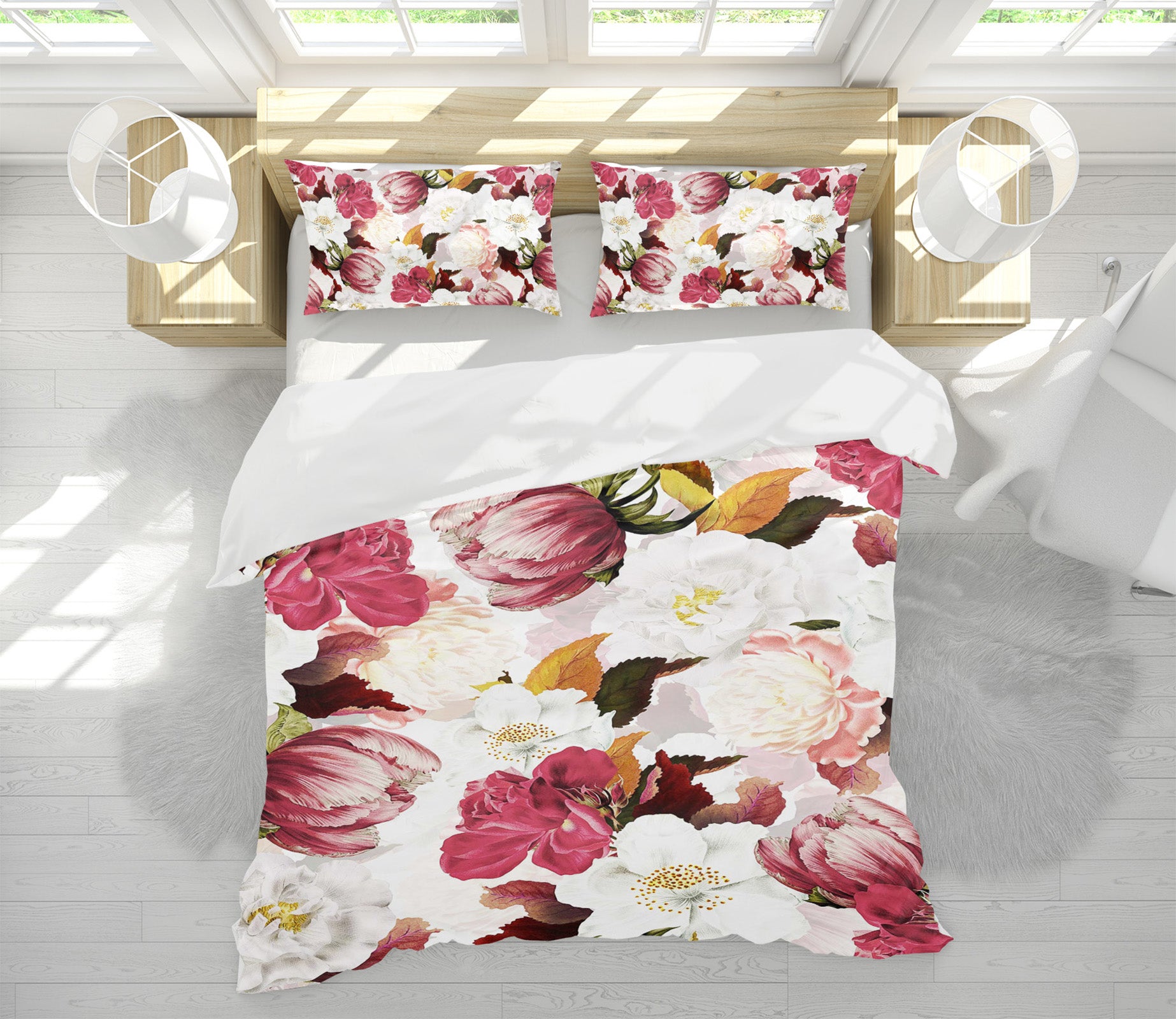 3D Peony Leaves 169 Uta Naumann Bedding Bed Pillowcases Quilt