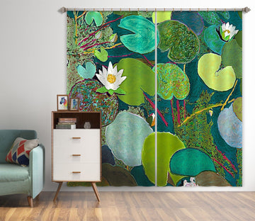 3D Lotus Pond 227 Allan P. Friedlander Curtain Curtains Drapes Curtains AJ Creativity Home 
