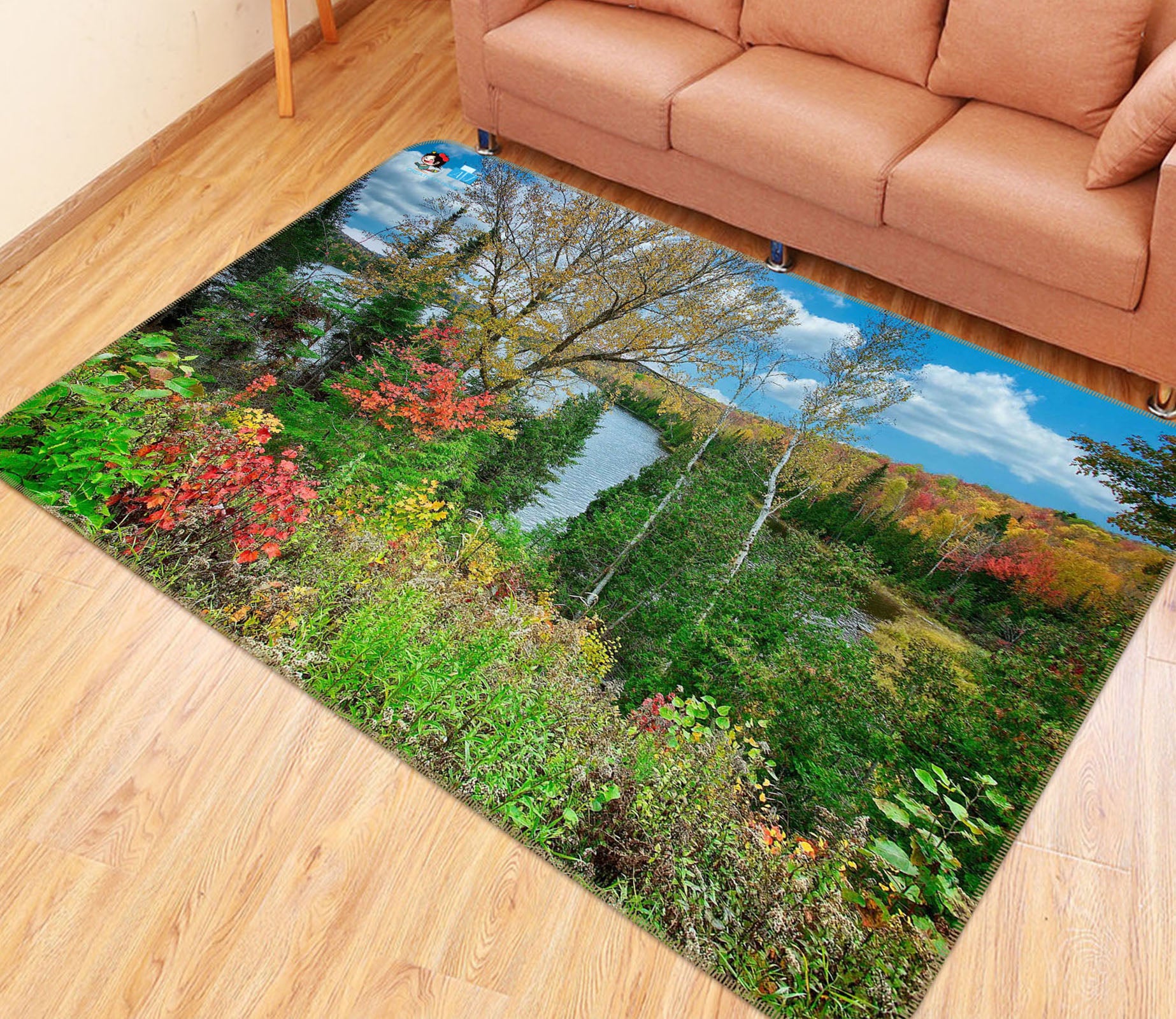 3D Jungle Trees 62051 Kathy Barefield Rug Non Slip Rug Mat