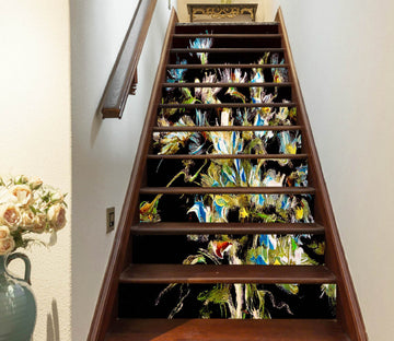 3D Blue Flower 2182 Skromova Marina Stair Risers