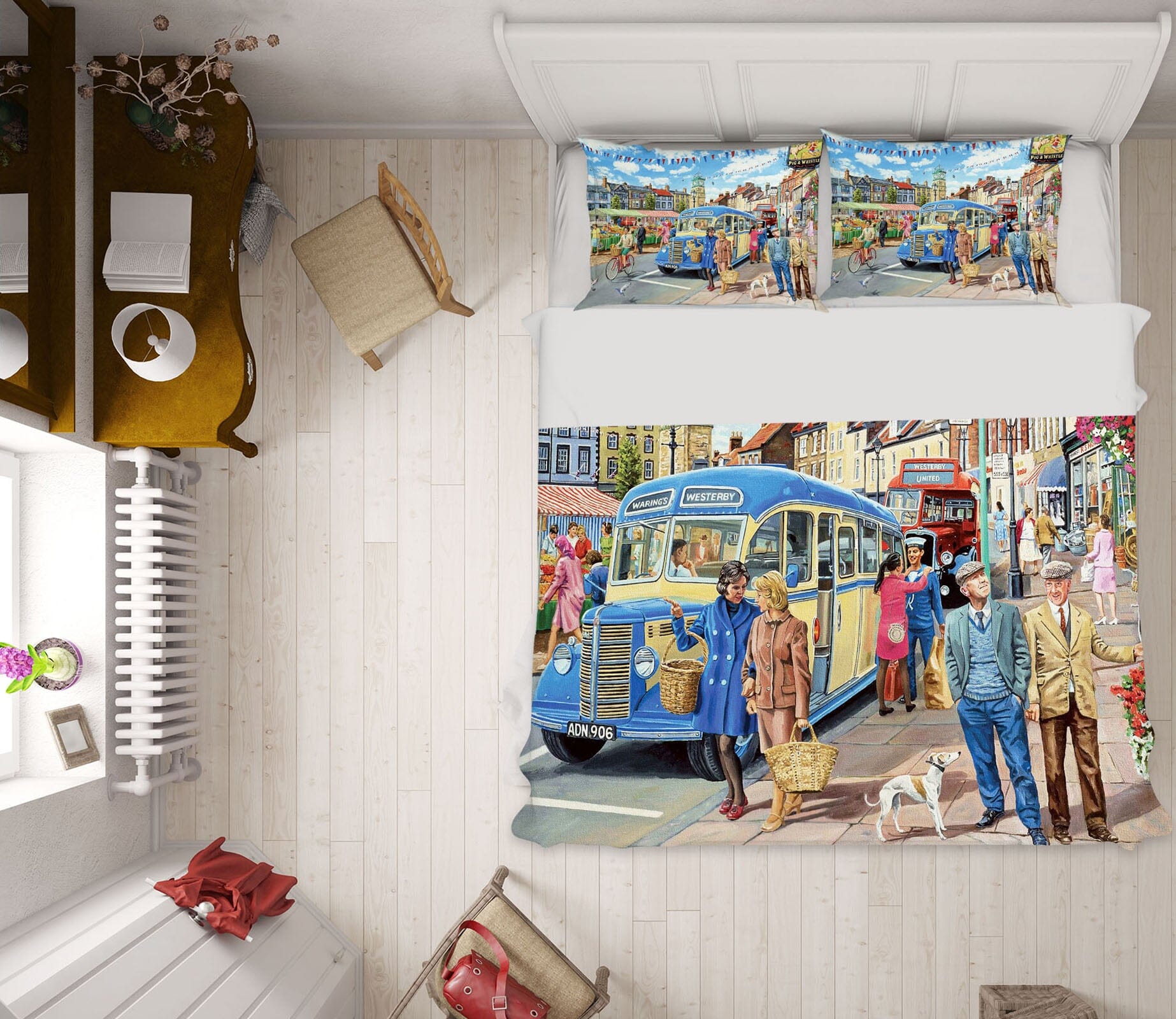 3D Country Bus Terminus 2016 Trevor Mitchell bedding Bed Pillowcases Quilt Quiet Covers AJ Creativity Home 